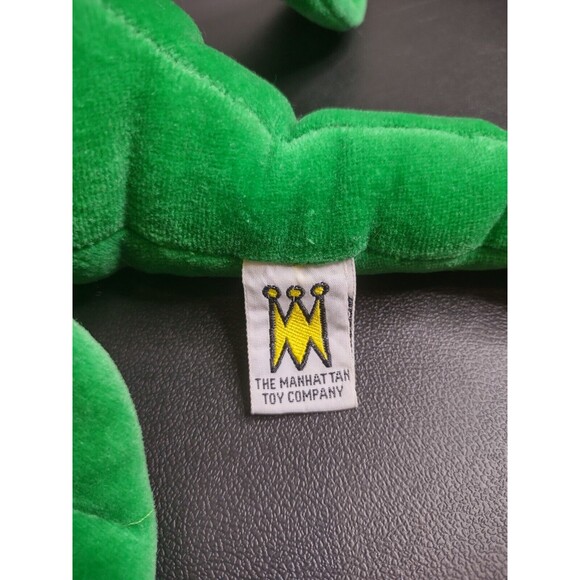 Vintage Manhattan Toy Co Green Pterodactyl Dinosaur 1991 Velour Plush Stuffed 9" - Picture 8 of 10